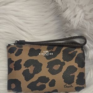 Coach Leopard Print Wristlet